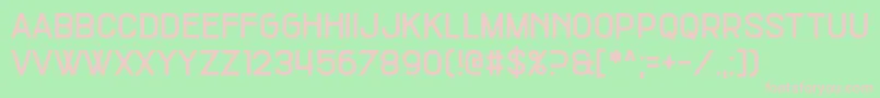 Car Lock Font – Pink Fonts on Green Background