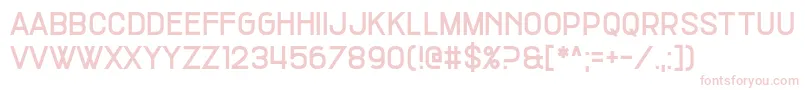 Car Lock Font – Pink Fonts on White Background