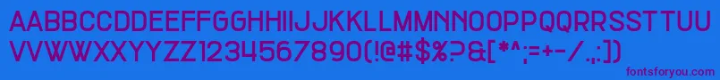 Car Lock Font – Purple Fonts on Blue Background