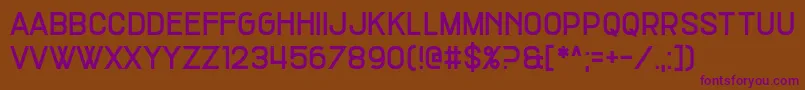 Car Lock Font – Purple Fonts on Brown Background