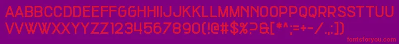 Car Lock Font – Red Fonts on Purple Background