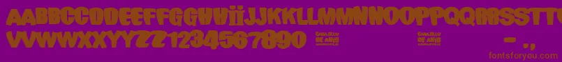 Carajillo de AnР±s Font – Brown Fonts on Purple Background