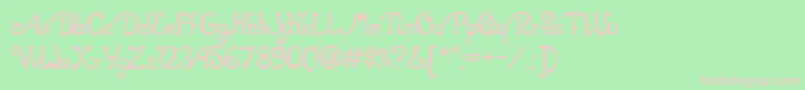 Caramel Macchiato Font – Pink Fonts on Green Background