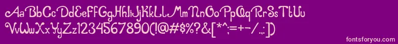 Caramel Macchiato Font – Pink Fonts on Purple Background