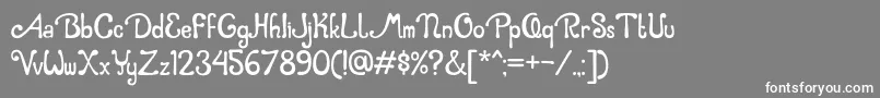 Caramel Macchiato Font – White Fonts on Gray Background