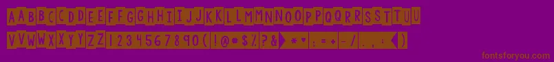 Kgdefyinggravitybounce Font – Brown Fonts on Purple Background