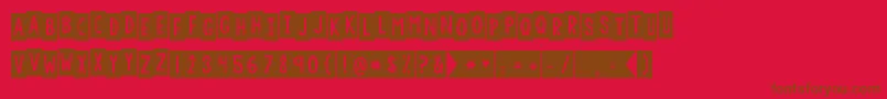 Kgdefyinggravitybounce Font – Brown Fonts on Red Background