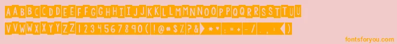 Kgdefyinggravitybounce Font – Orange Fonts on Pink Background