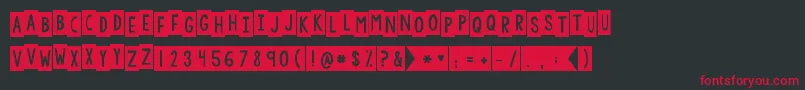 Kgdefyinggravitybounce Font – Red Fonts on Black Background