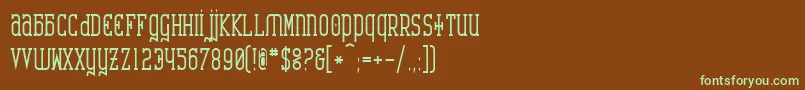 CARB     Font – Green Fonts on Brown Background