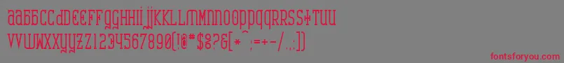 CARB     Font – Red Fonts on Gray Background