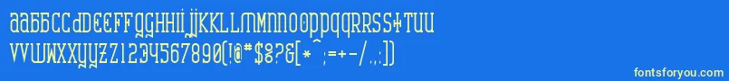 CARB     Font – Yellow Fonts on Blue Background