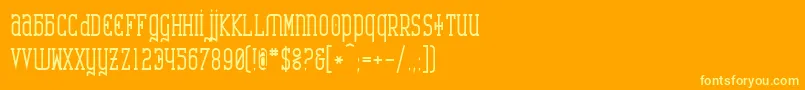 CARB     Font – Yellow Fonts on Orange Background