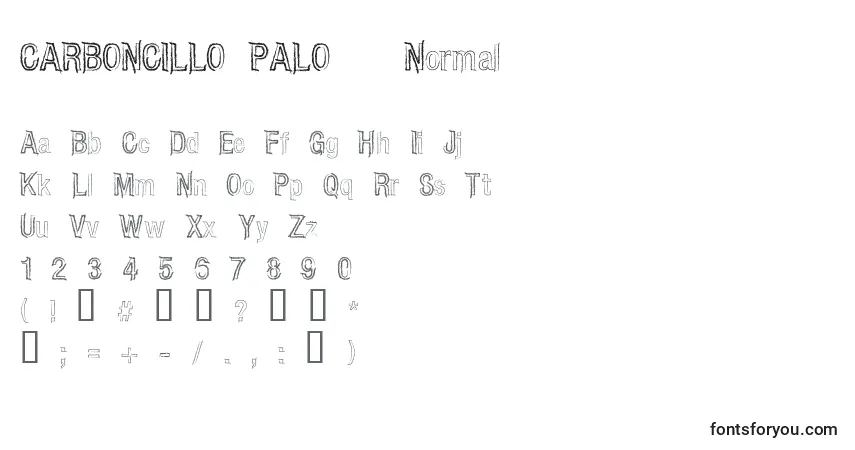 Шрифт CARBONCILLO PALO   Normal – алфавит, цифры, специальные символы