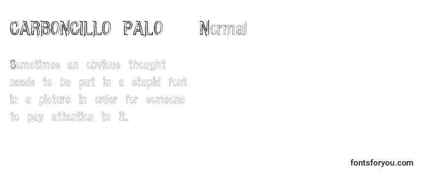 Обзор шрифта CARBONCILLO PALO   Normal