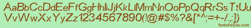 Carbtim Font – Brown Fonts on Green Background