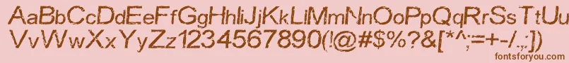 Carbtim Font – Brown Fonts on Pink Background