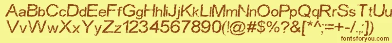 Carbtim Font – Brown Fonts on Yellow Background