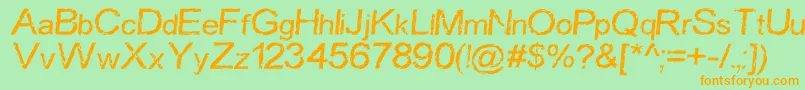 Carbtim Font – Orange Fonts on Green Background