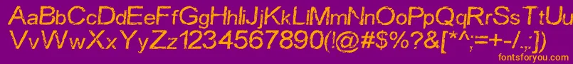 Carbtim Font – Orange Fonts on Purple Background