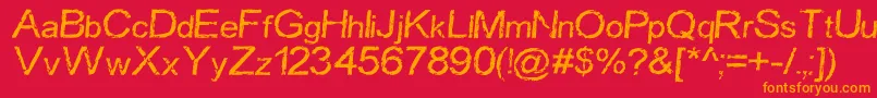 Carbtim Font – Orange Fonts on Red Background