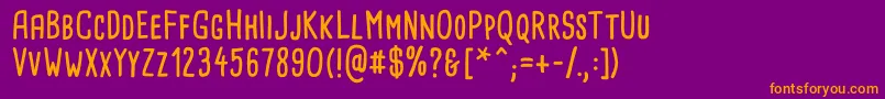CardenioModern Bold Font – Orange Fonts on Purple Background