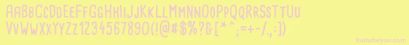 CardenioModern Bold Font – Pink Fonts on Yellow Background