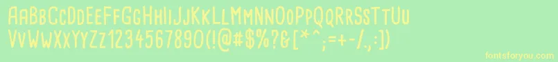 CardenioModern Bold Font – Yellow Fonts on Green Background