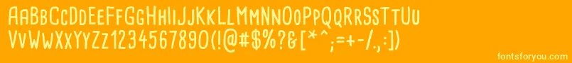 CardenioModern Bold Font – Yellow Fonts on Orange Background