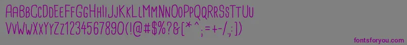 CardenioModern Regular-fontti – violetit fontit harmaalla taustalla