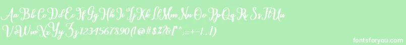 フォントCardina – 緑の背景に白い文字