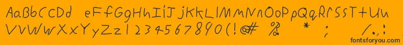 InconsistentprintRegular Font – Black Fonts on Orange Background
