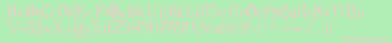 Cardinal Alternate Font – Pink Fonts on Green Background