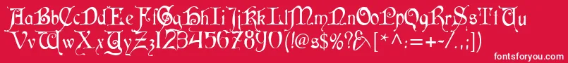 Cardinal Alternate Font – White Fonts on Red Background