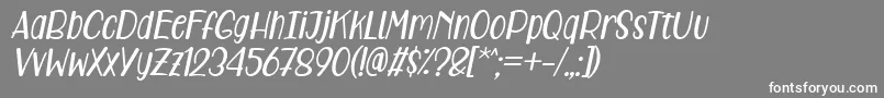 Care Around Italic Font – White Fonts on Gray Background