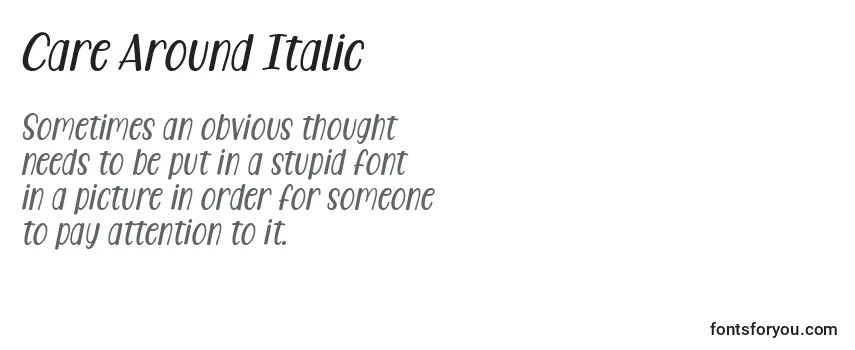 Care Around Italic Font