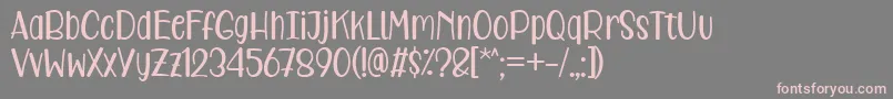 Care Around Regular Font – Pink Fonts on Gray Background