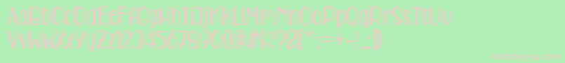 Care Around Regular Font – Pink Fonts on Green Background