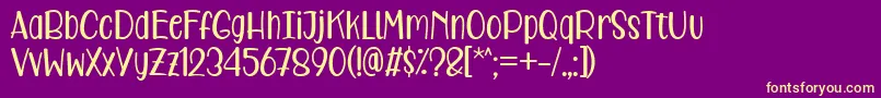Подробнее о шрифте Care Around Regular Шрифт Care Around Regular – жёлтые шрифты на фиолетовом фоне