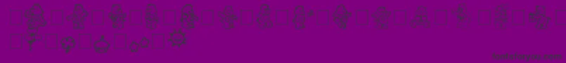 carebearsbyIacy Font – Black Fonts on Purple Background