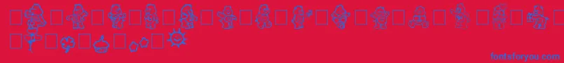 carebearsbyIacy Font – Blue Fonts on Red Background