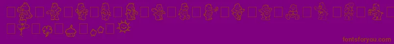 carebearsbyIacy Font – Brown Fonts on Purple Background