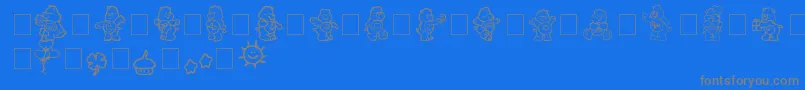 Więcej informacji o czcionce carebearsbyIacy Czcionka carebearsbyIacy – szare czcionki na niebieskim tle