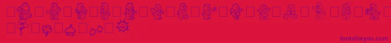 carebearsbyIacy Font – Purple Fonts on Red Background