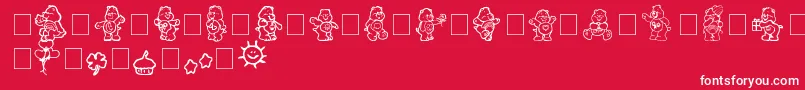 carebearsbyIacy Font – White Fonts on Red Background