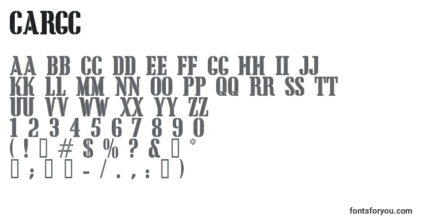 Schriftart CARGC    (122836) – Alphabet, Zahlen, spezielle Symbole