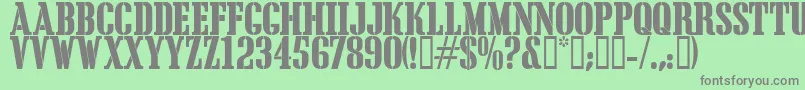 フォントCARGC    – 緑の背景に灰色の文字