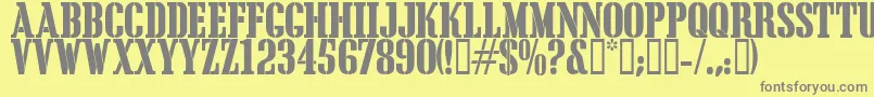 CARGC    Font – Gray Fonts on Yellow Background