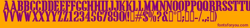 CARGC    Font – Purple Fonts on Orange Background