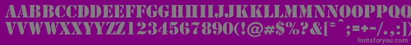 Cargo Font – Gray Fonts on Purple Background